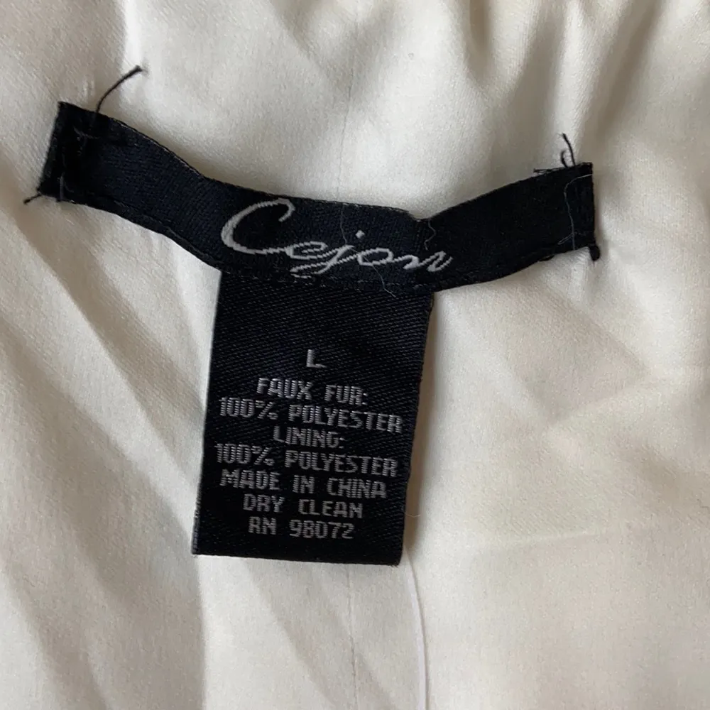 Cejon Macy’s NWT Faux Fur White Super Soft Zipper Plush Vest Mock Neck Size L Size L - Image 7