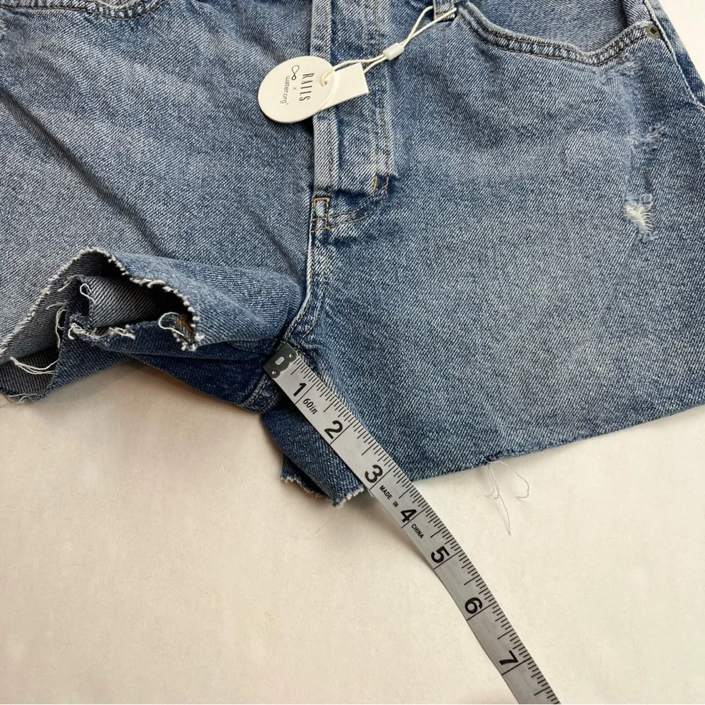 Rails The Fairfax High Rise Cutoff Short Women Size 28 Blue Denim Button Fly NEW - Image 9