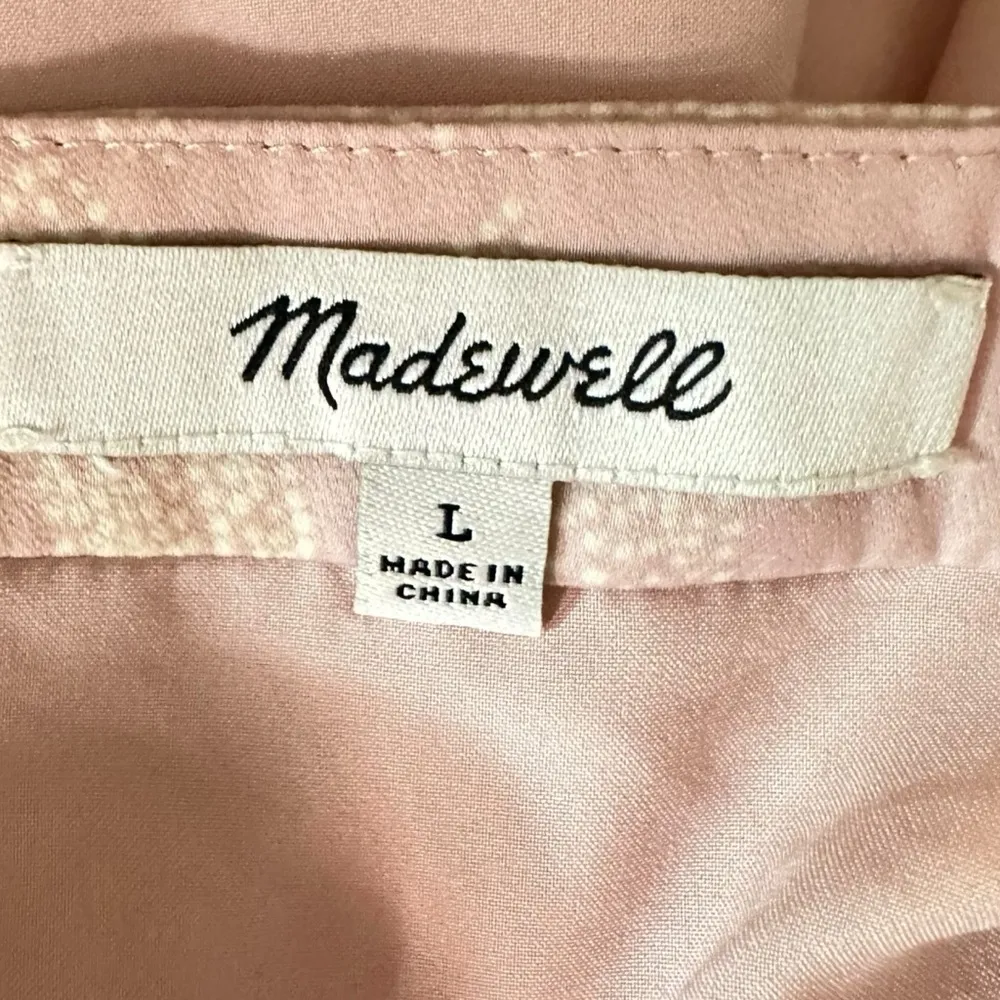 Madewell Crepe Cami Wrap Midi Dress in Pindot Blooms Size Large Ethereal Dainty - Image 9