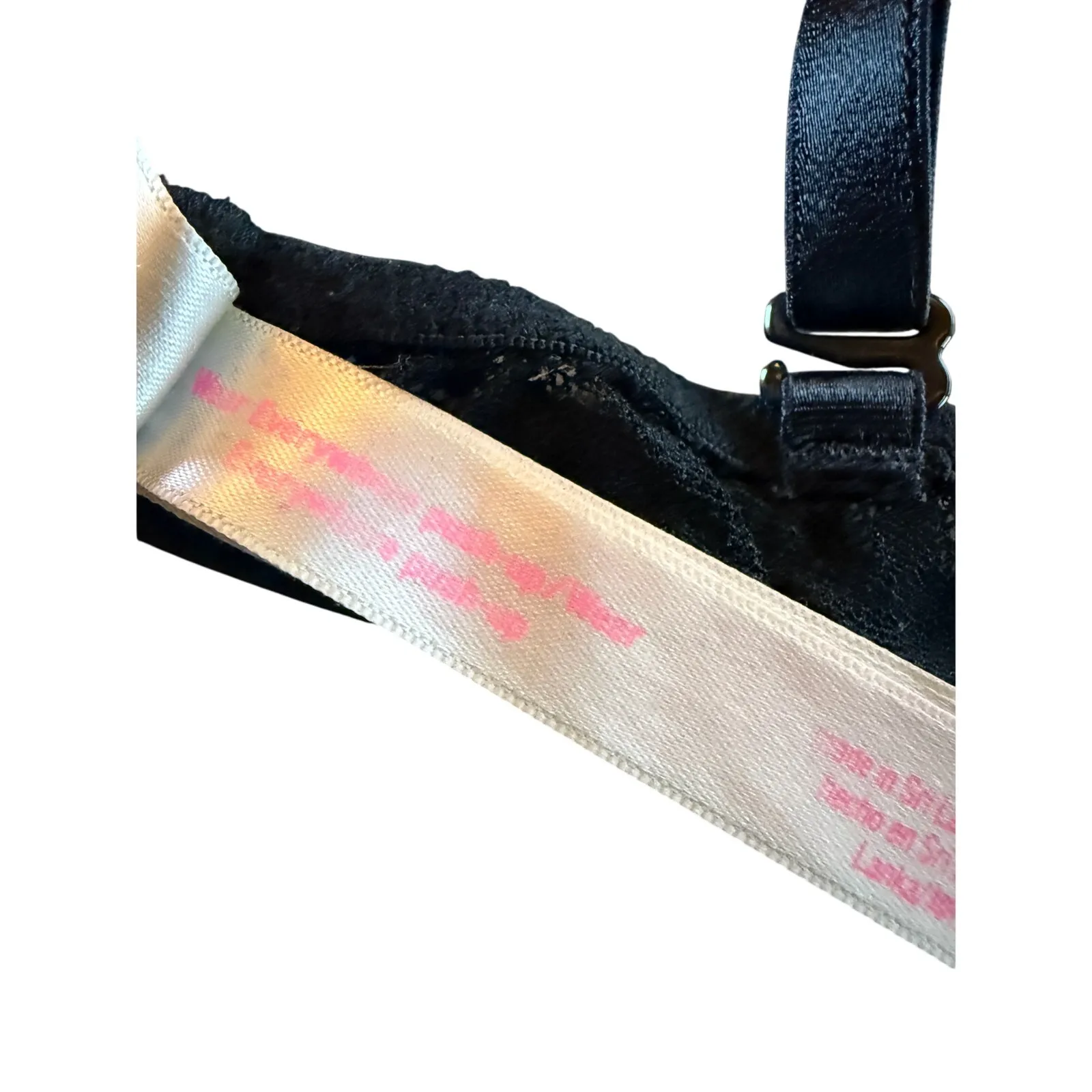 Love Pink Victoria’s Secret Black Leopard Lace Bra Wear Everywhere Push Up 34B - Image 6