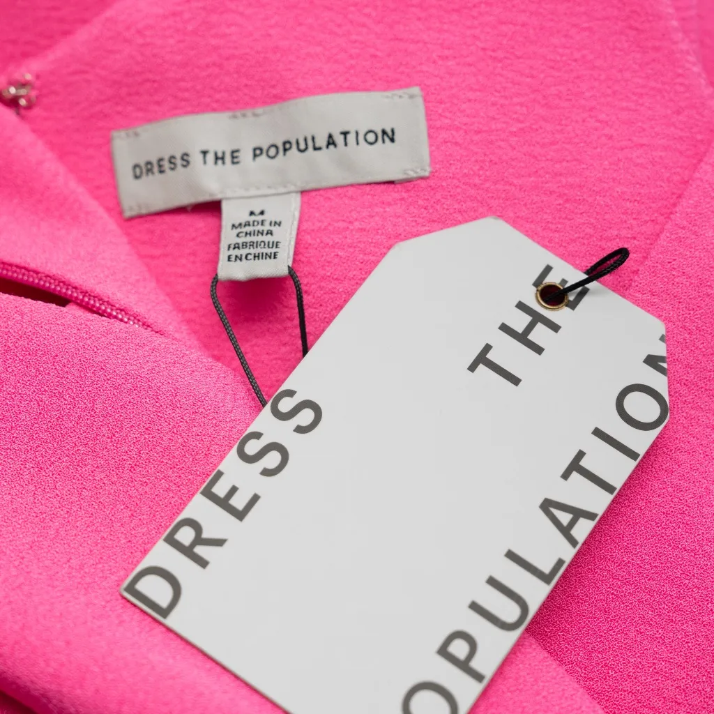 Dress The Population. Iris Slit Crepe Gown. - Image 4