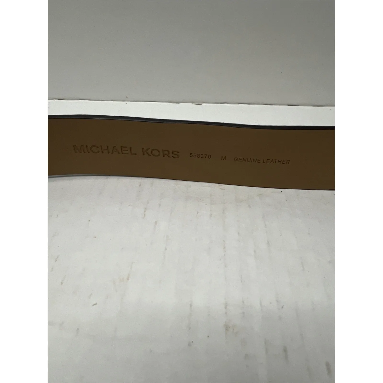 MICHAEL MICHAEL KORS Women's Pebble Belt Medium White - Image 2