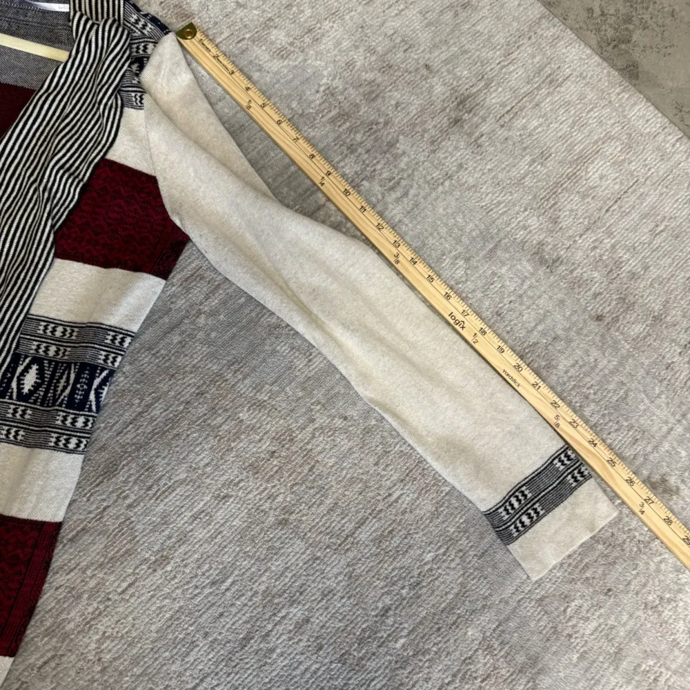 Belldini Western Southwestern Aztec Patterned Long Cardigan Sweater Black Size XL - Image 10