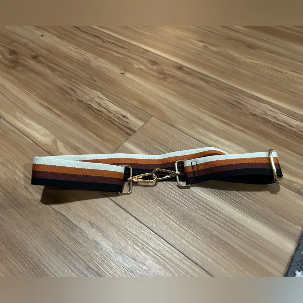 HKCLUF Camel Brown Leather Crossbody Bag 2 Straps and Matching Personal Bag Black - Image 5