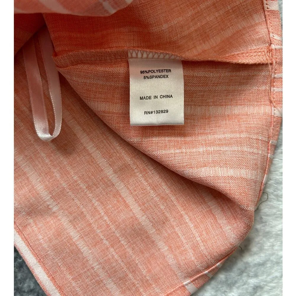 Revolve Superdown Hannah Tie Bow Back Crop Top Pink White Stripe Size Medium - Image 11