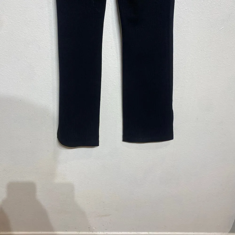 Sanctuary Black Ribbed Wide Leg Pants Sz L - Image 8