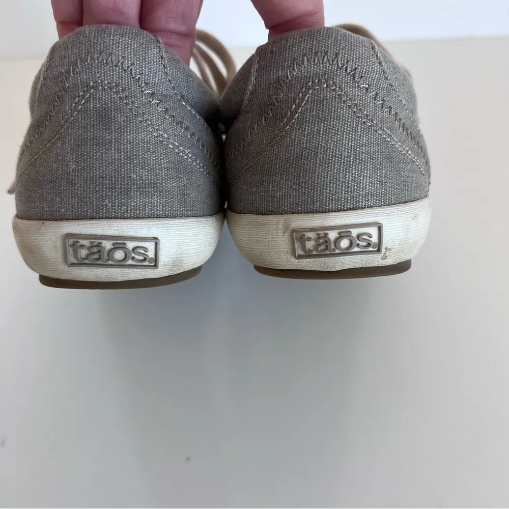 Taos Women’s Star Sneakers Gray Wash Canvas 8W Size 8 - Image 9