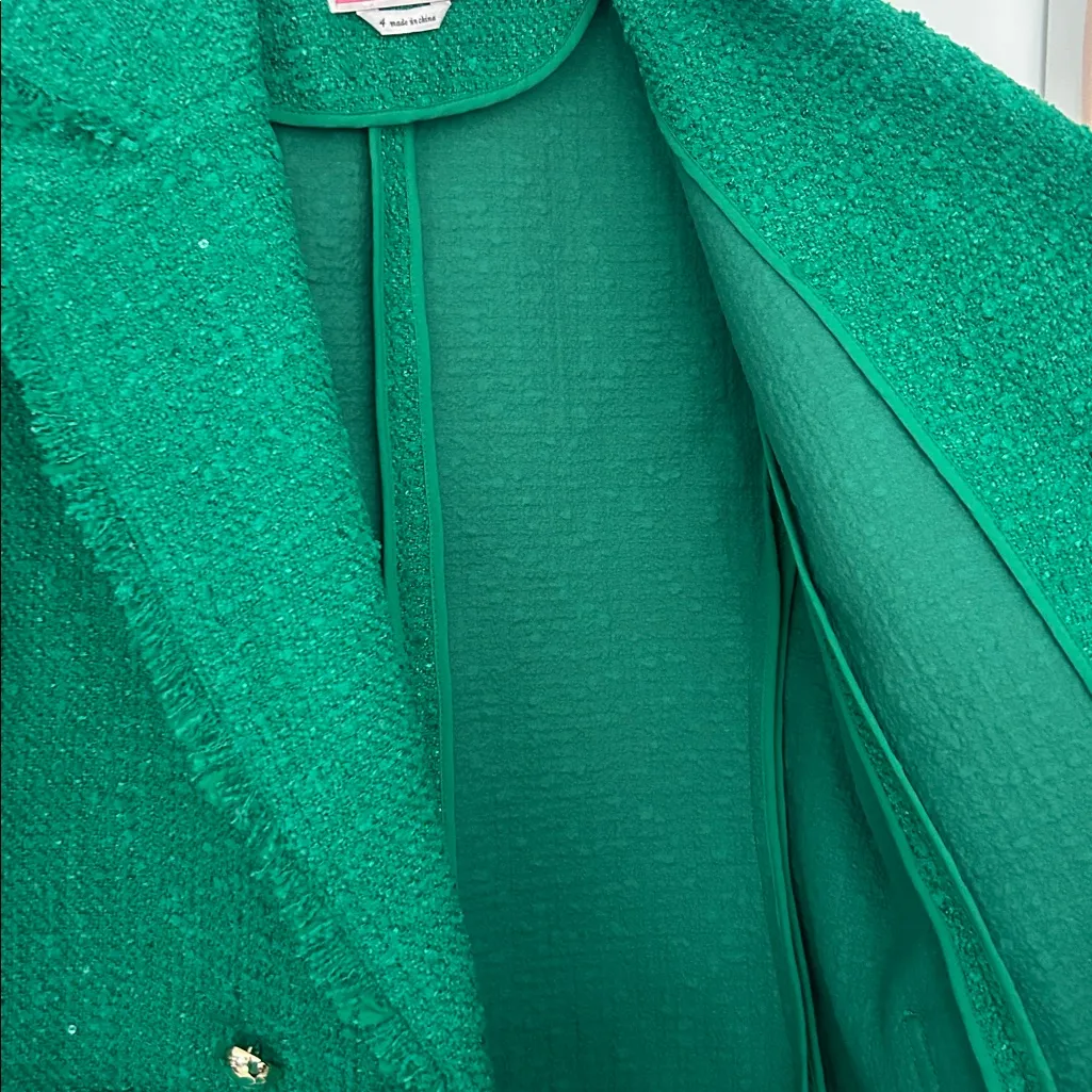 GORGEOUS Kate Spade NWOT Kelly Green Blazer 4 Holiday Christmas St Patrick’s - Image 7