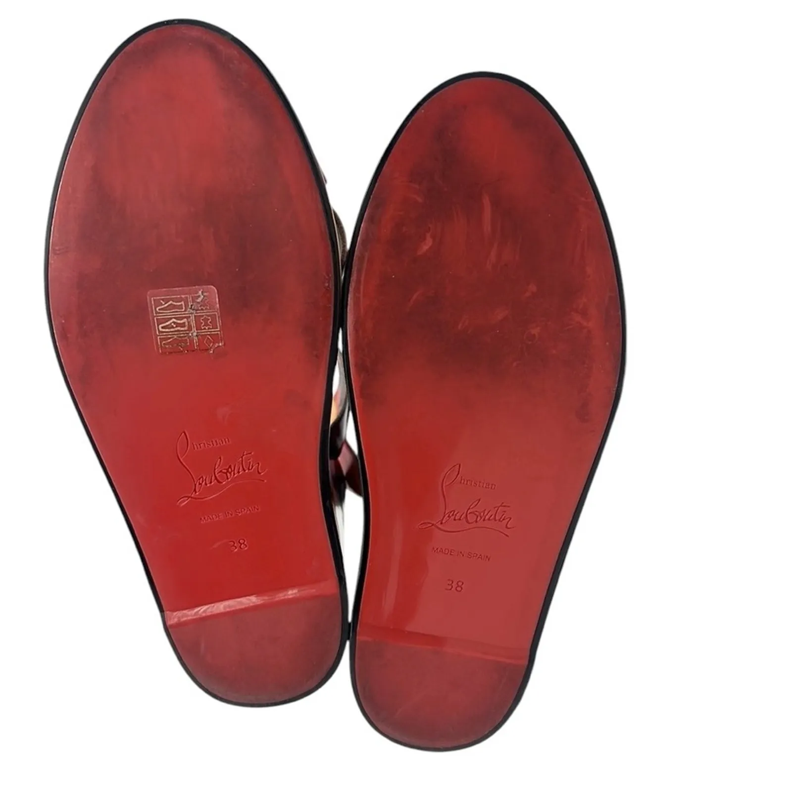 Christian Louboutin Supramariza Leather Platform Wedge Sandal 130mm Size 38 - Image 10