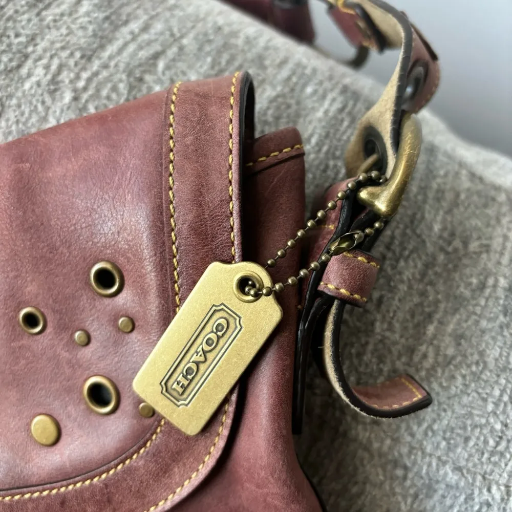 Y2K Vintage  Red Soho Studded Shoulder Bag - Image 3