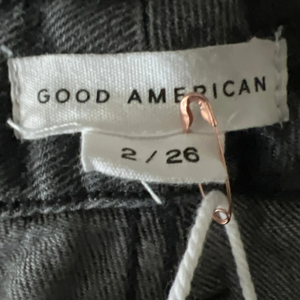 NWT Good American 90s Ripped Stretch Jeans Womens 2 Black Distressed Grunge - Image 10