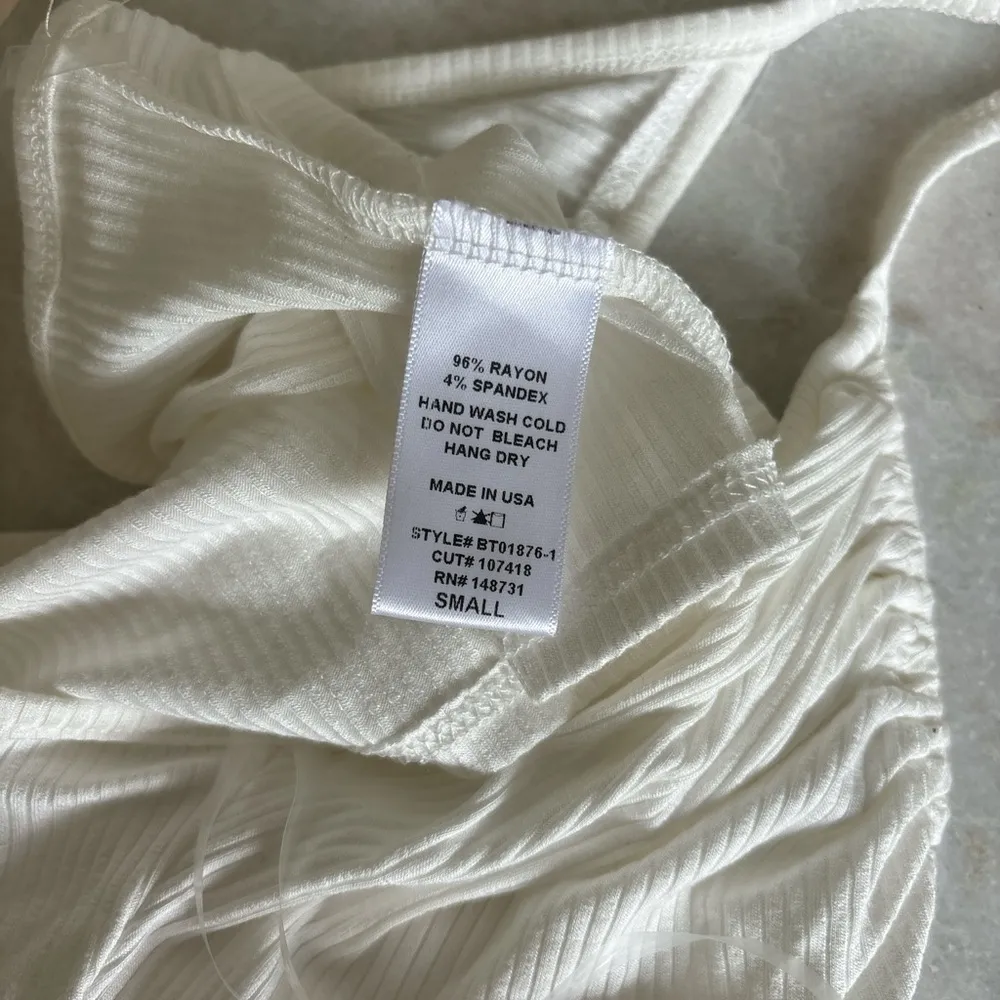 Blue blush white halter tie top - Image 3