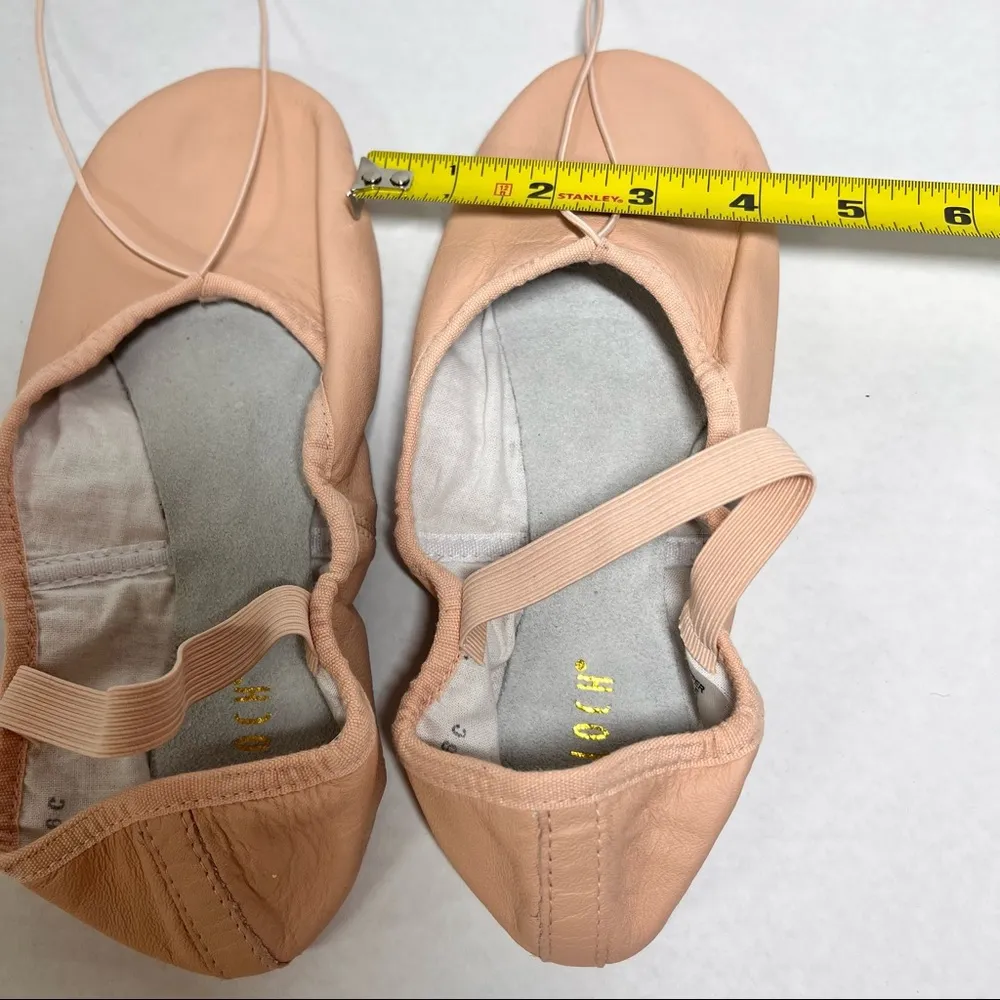 BLOCH Girls Sz 6C Dance Dansoft II Leather Split Sole Ballet Shoe/Slippers Pink - Image 8