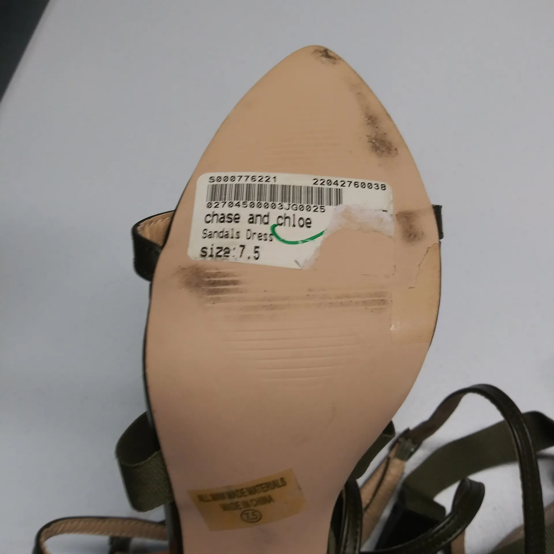 Chase + Chloe Brand Green Thick Adjustable Cross Strap Stiletto Heels Size 7.5 - Image 14