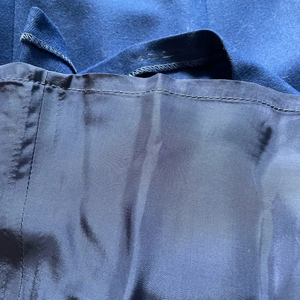 NWT 80s Vintage Royal Blue 100% Wool Giorgio Sant’Angelo Midi Trumpet Skirt 10 - Image 5