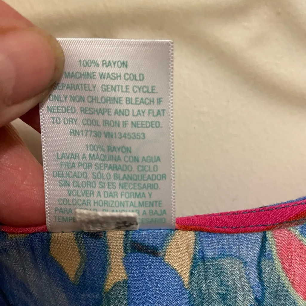 Kona Sol Womens Duster Swim Cover Up Dress L XL Tropical Floral Print Beach - Image 4