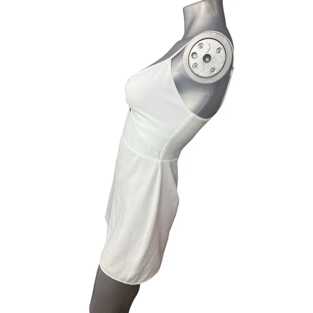 Abercrombie & Fitch Mini Sheath Tank Dress Small White Cutout Keyhole Party - Image 4