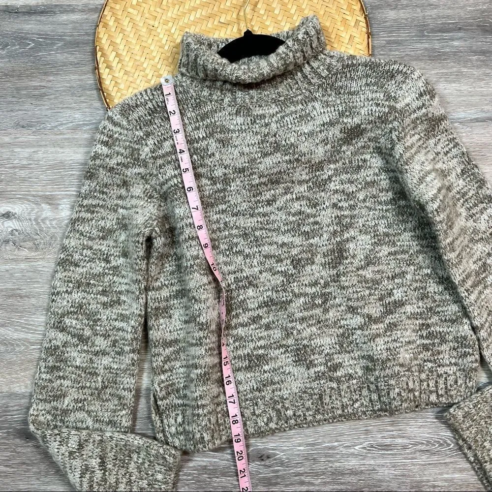 Zara Marled knit‎ Chunky cropped turtleneck sweater - Image 2