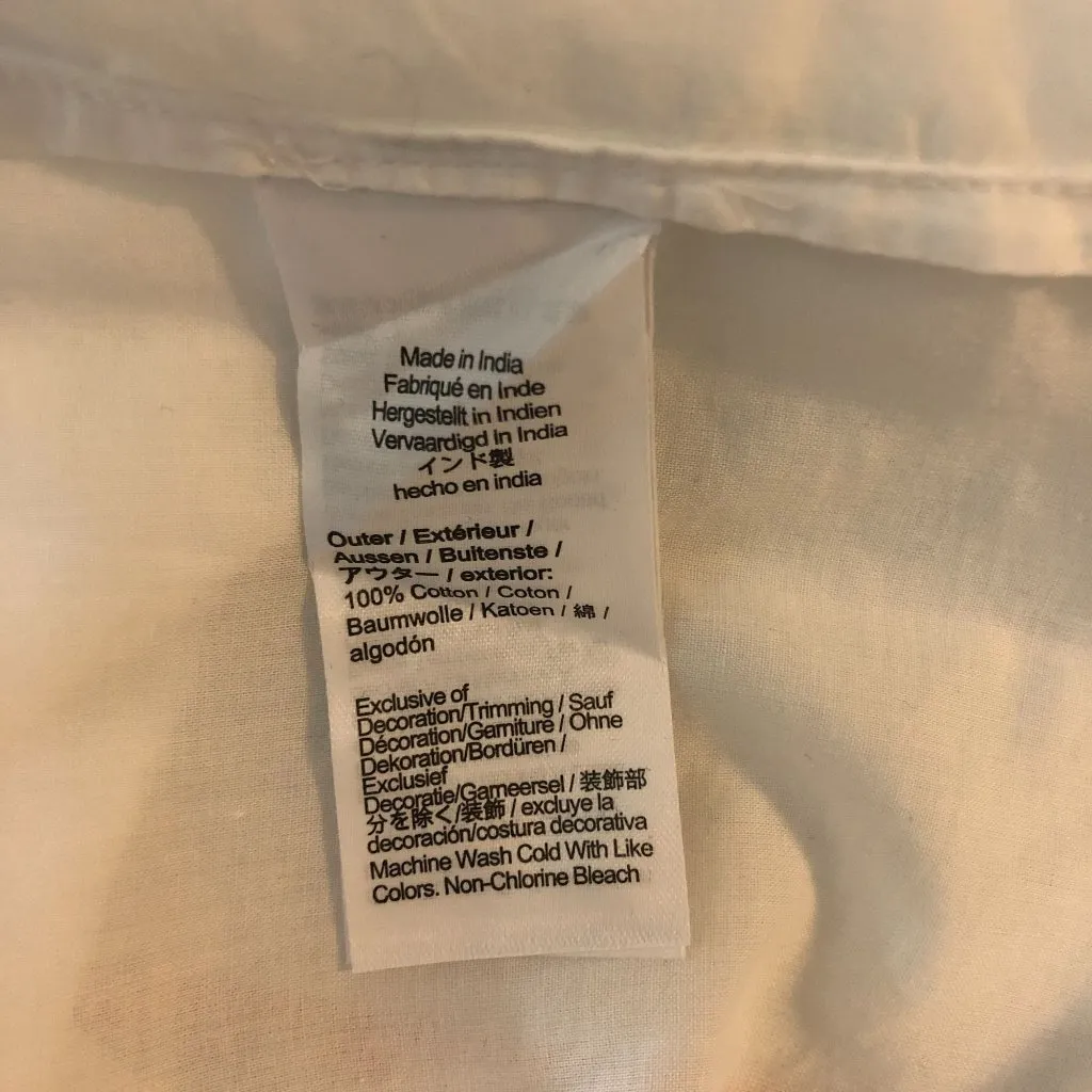 J Crew Pintuck Lace-Trim Top In Cotton Voile White Long Sleeve XS - Image 6