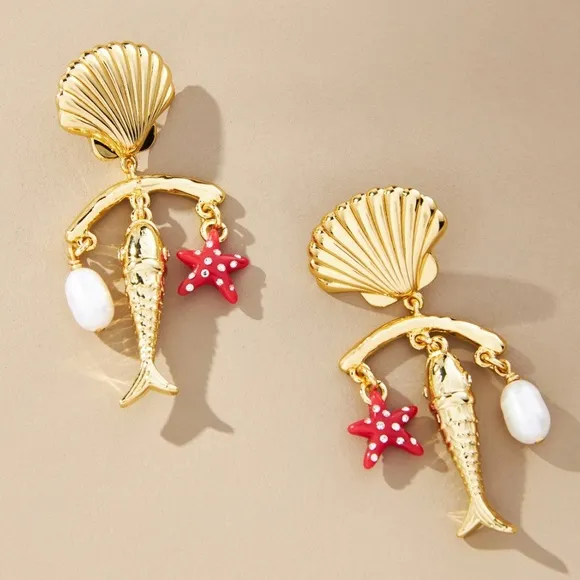 House of Harlow 1960 Mignonne Gavigan Catania Chandelier Earrings Gold - Image 2