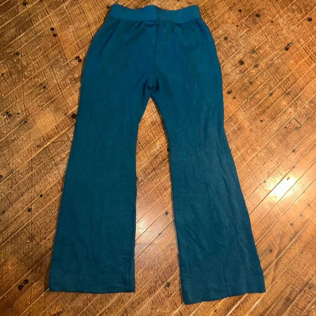 Fabletics Cloud teal jersey wide leg loungewear S athletic pants - Image 4