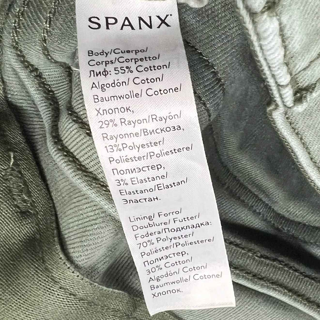 Spanx Stretch Twill Ankle Cargo Pant XL Soft Sage Utility Slim Tapered 20311R - Image 13