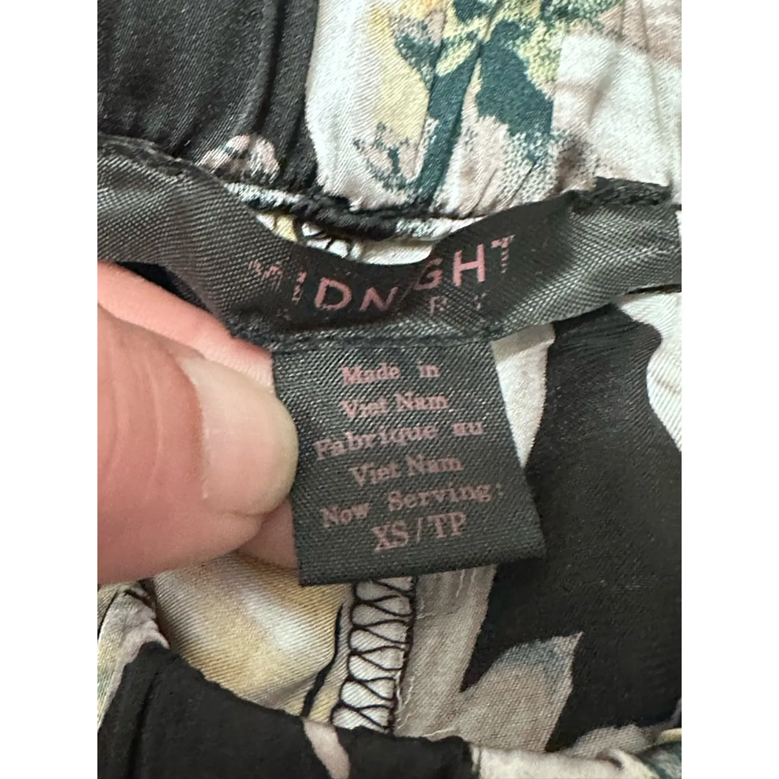 Midnight Laundry Sleepwear Set Sleeveless Top Pull On Pants Floral Multicolor XS - Image 9