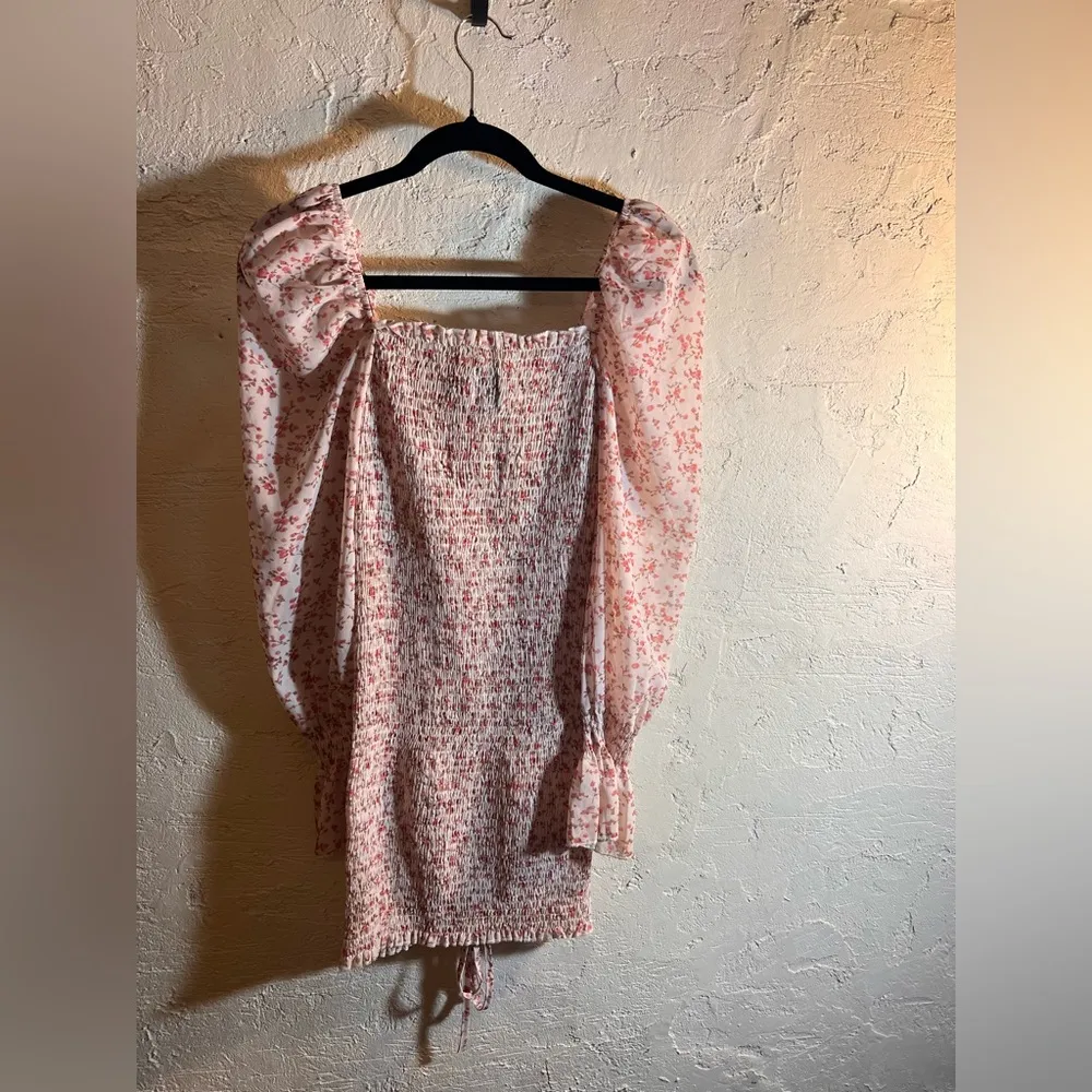 Princess Polly Pink Floral Ruched Long Sleeve Mini Dress summer party floral - Image 13