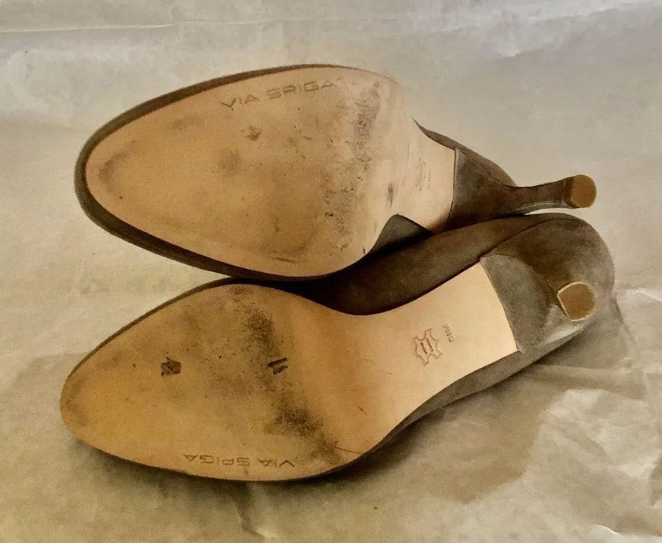 Via SPIGA Suede High Heels Gray Size 8.5 - Image 4