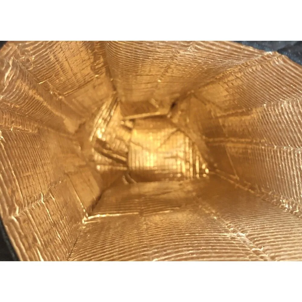 Victoria's Secret Beach Cooler Picnic Bag Insulated Wine Tote Black Gold Bag - Image 8