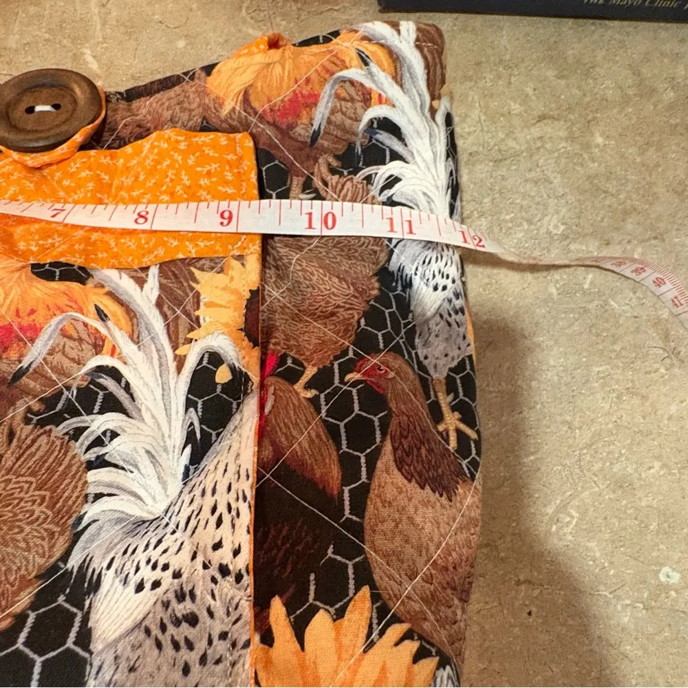 Handmade Rooster And Chicken Print Shoulder Bag - Image 11