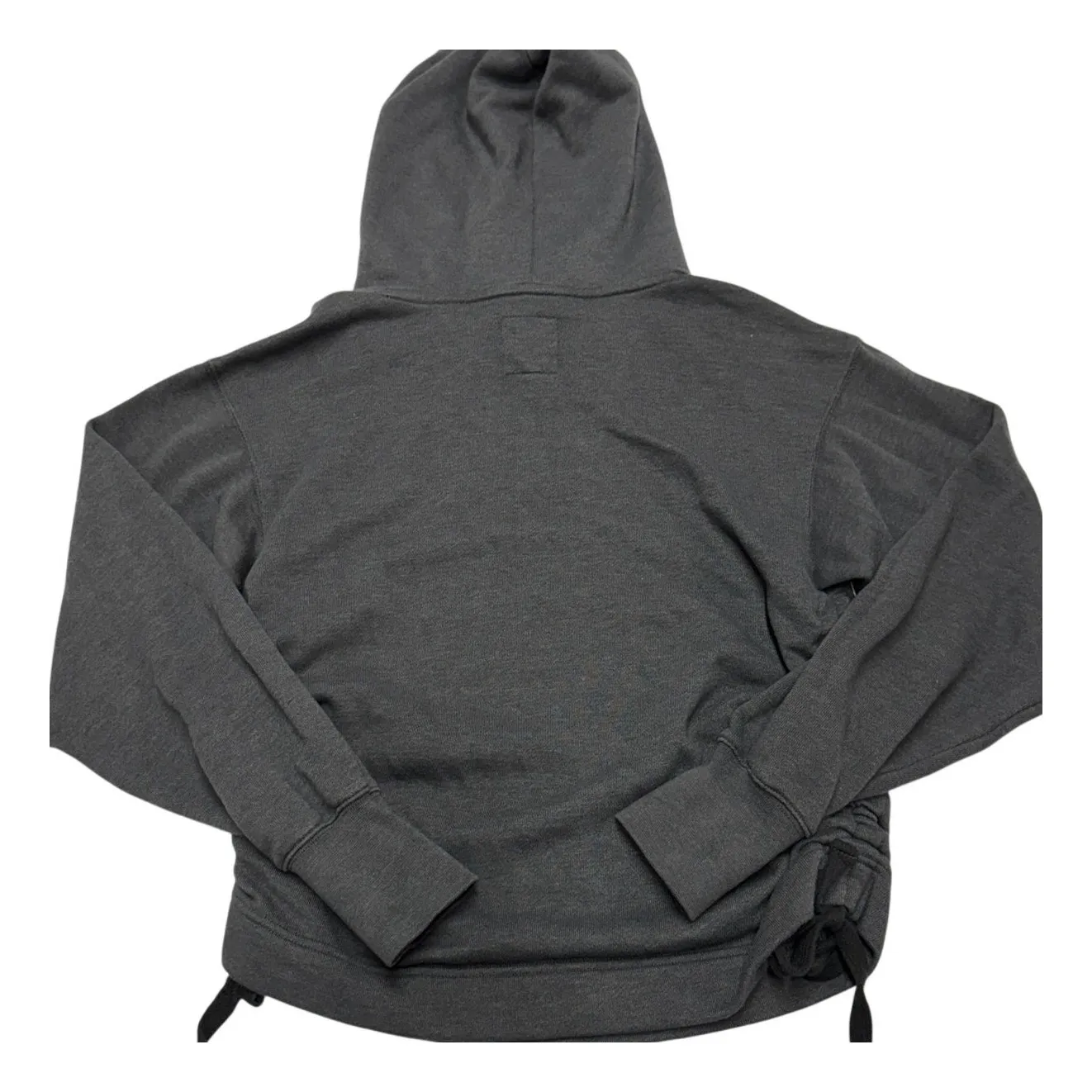 Aerie Hoodie Womens X Small Grey Side Ruched Knit Sweater‎ Cotton Blend - Image 3