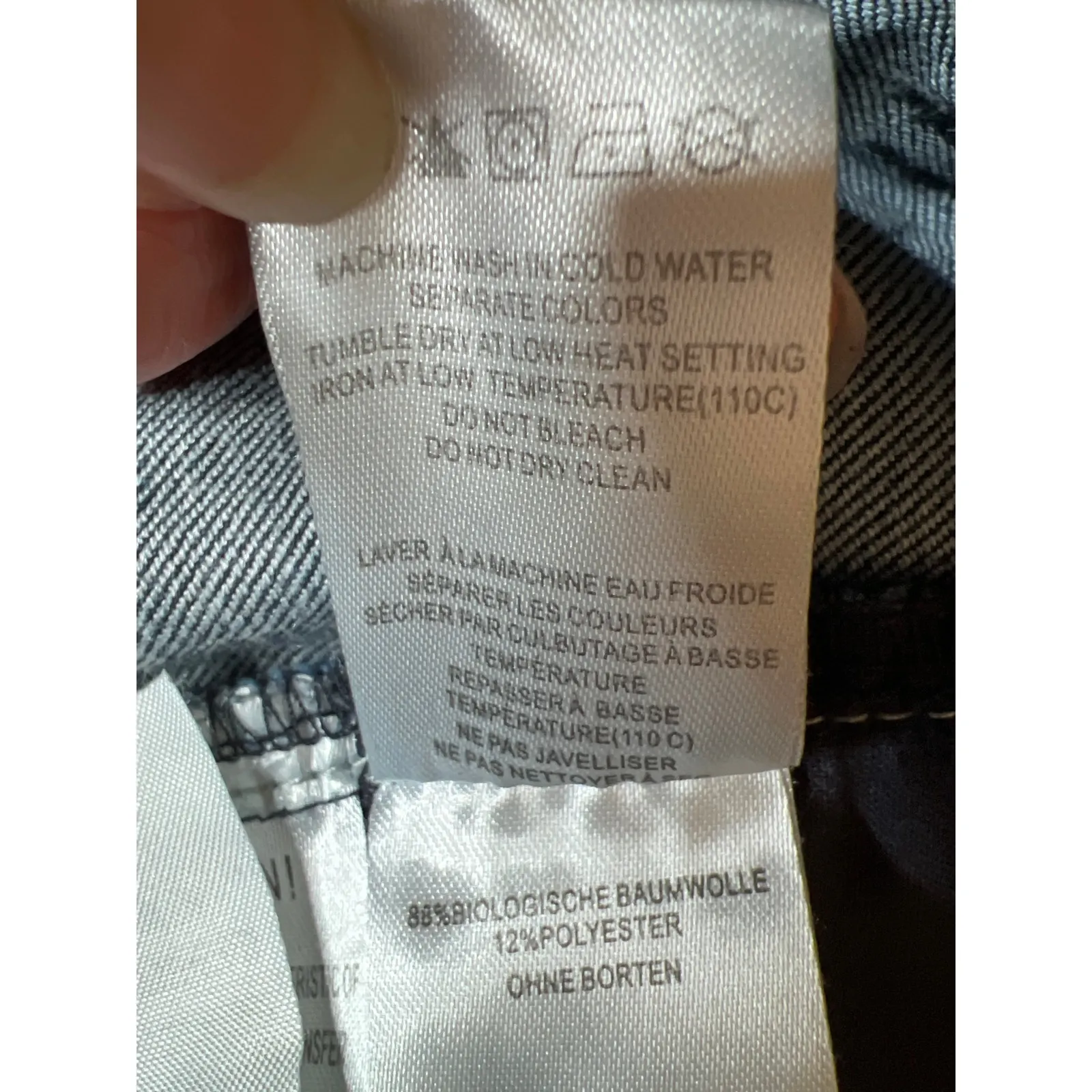 LOLE size 10 jeans, blue organic cotton flare leg low-rise boho hippie - Image 7