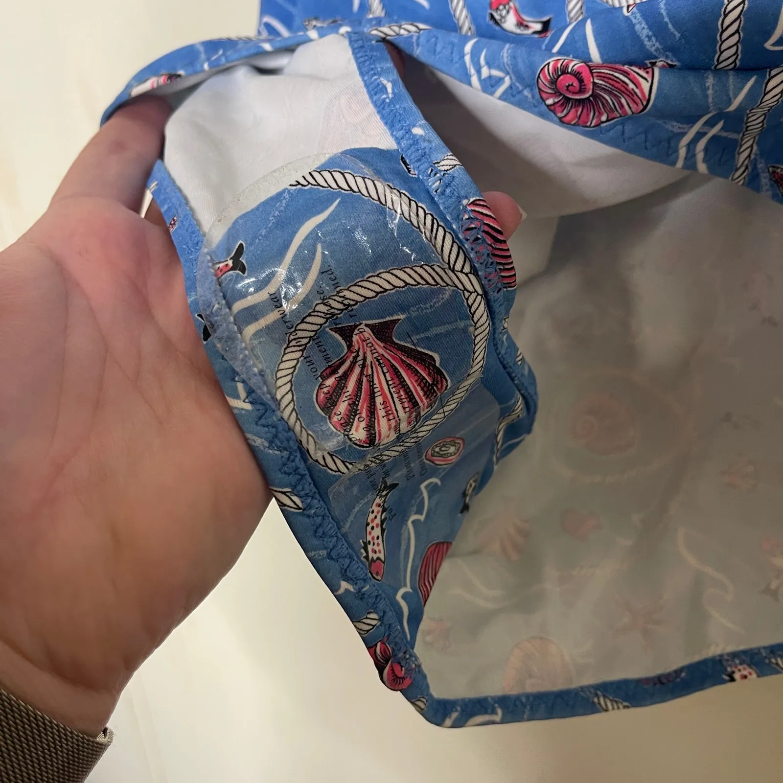 New Doen Marbella maillotone piece swimsuit blue shell liberty Solent shores XXL - Image 5