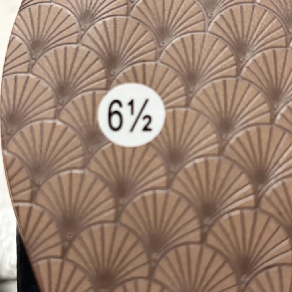 Kelsi Dagger Sail Mules NEW size 6.5 Black Leather Faux Shearling Slip On Clogs - Image 9