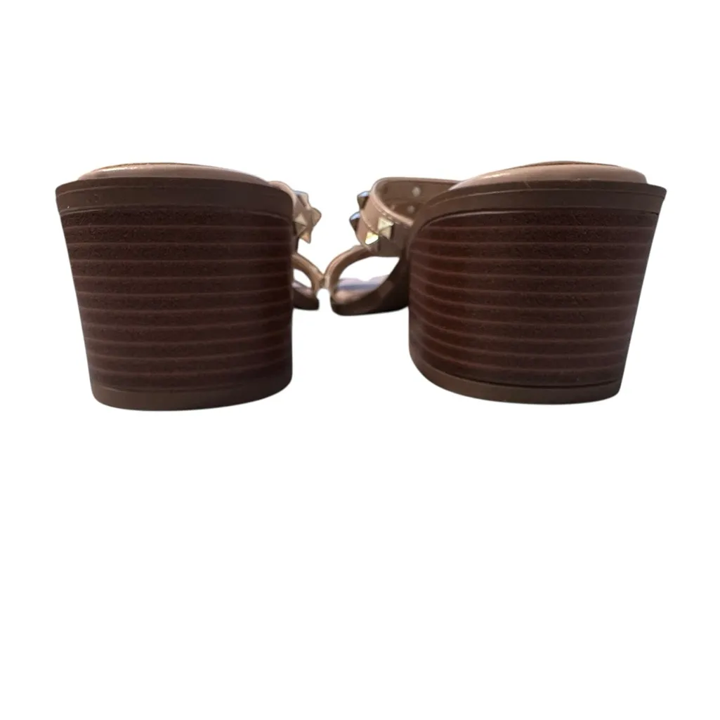 Pierre Dumas Blush Studded Sandals‎ with 2in Heel NWOT Size 8 Preppy HOCO - Image 3