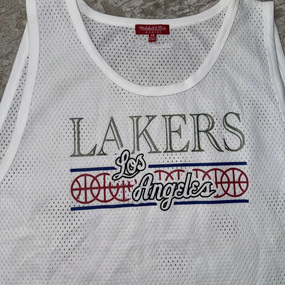 Mitchell & Ness Women's Dune Royal Mesh Tank Los Angeles Lakers‎ - Image 3