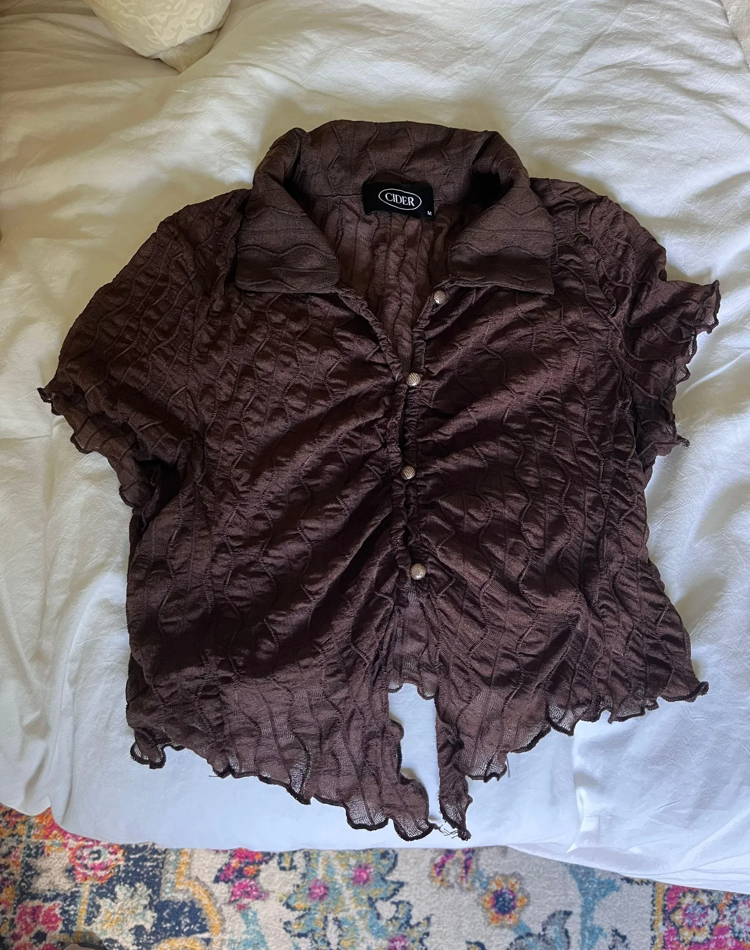 Cider Brown Mesh Top - Image 5
