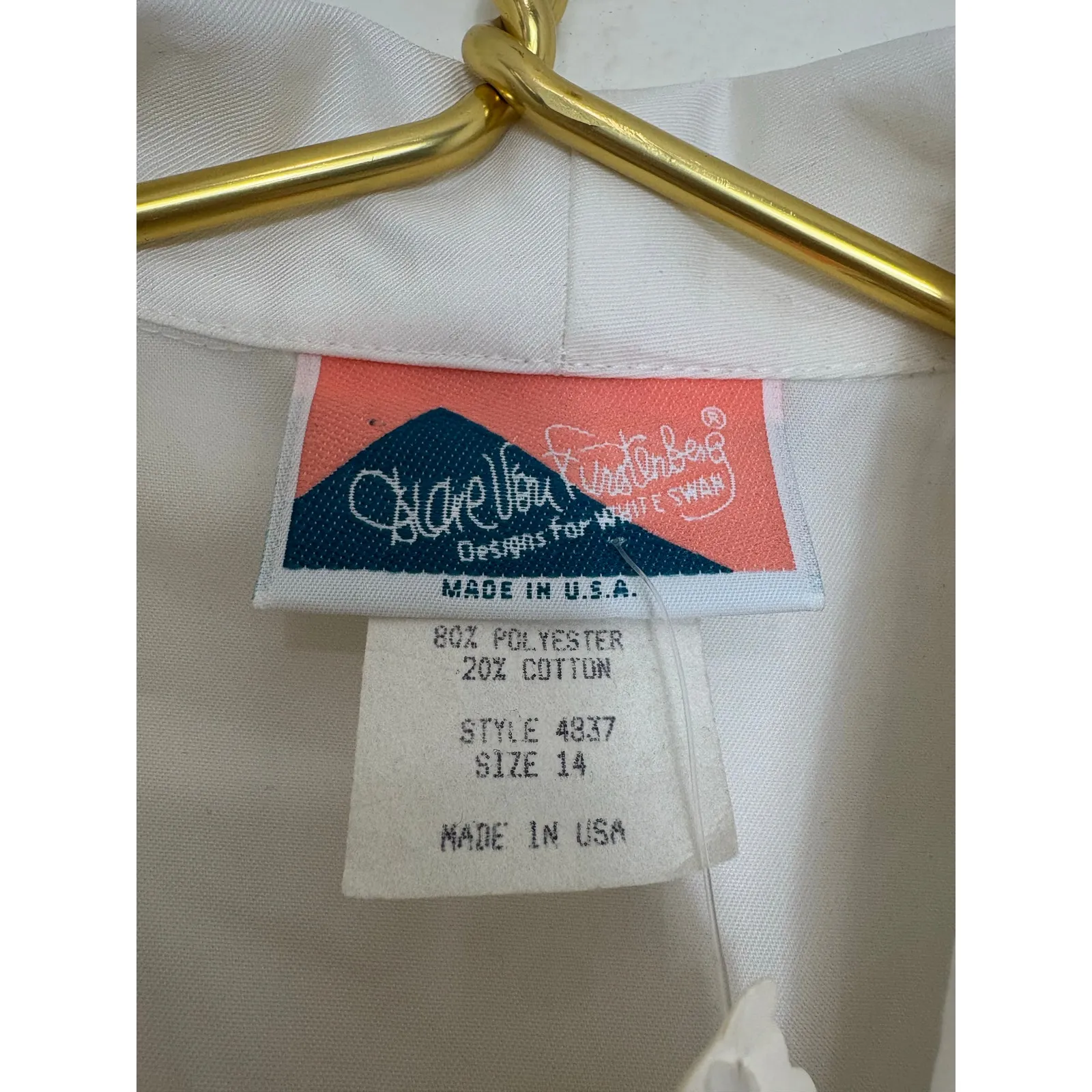 Deadstock Vintage 80s Diane Von Furstenberg Monogram Blazer Size 14 Preppy - Image 5