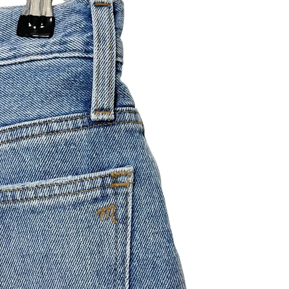 Madewell The Momjean Short Flintwood Wash High Rise Distressed ND181 Size  23 - Image 8