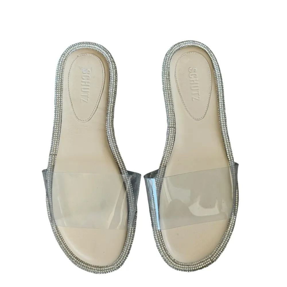 Schutz - Alcina Clear Strap Rhinestone Sandals Sz 8.5 - Image 2