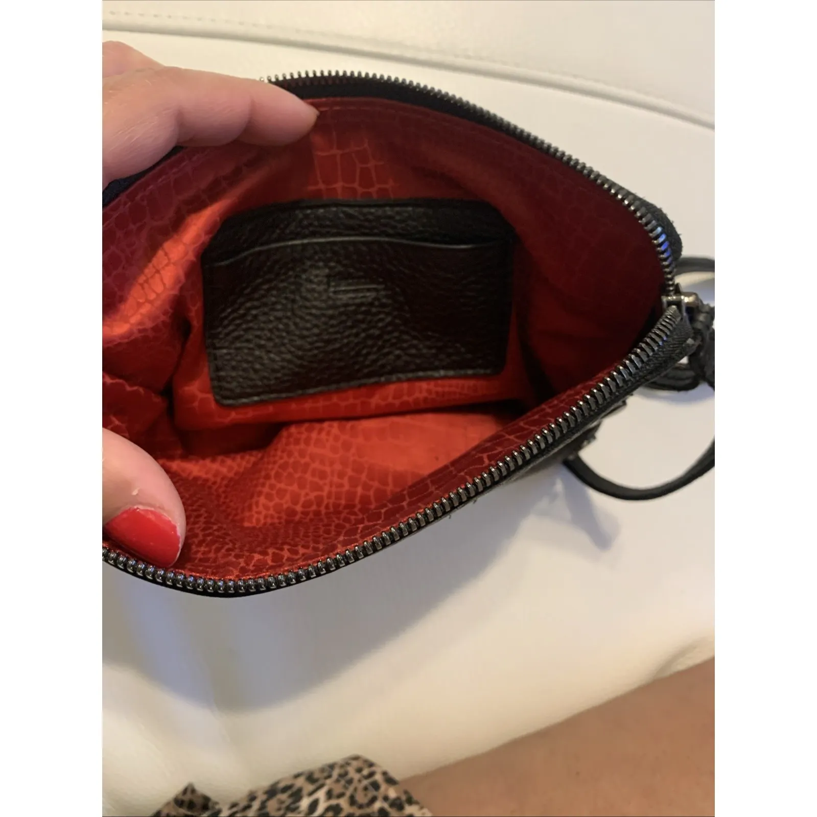 Hammitt Nash Small 2 Crossbody Wristlet Black Pebble Leather - Image 5