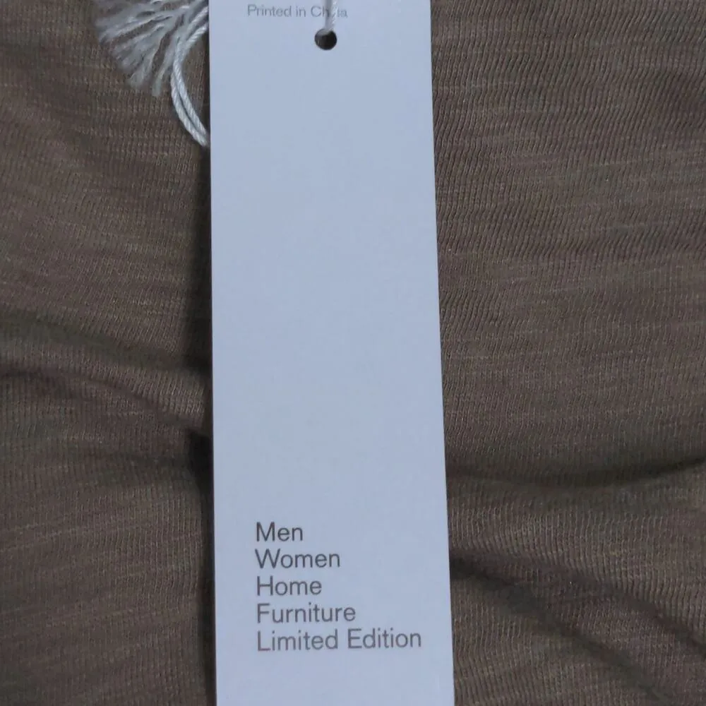 James Perse Deep V-Neck Short Sleeve T-Shirt Fawn (Brown) 1 (S) New - Image 9