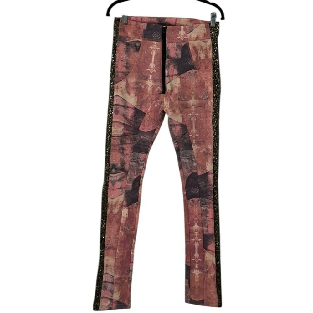 One Teaspoon Printed Skinny Stretchy Jegging Pant(Size Small) - Image 3