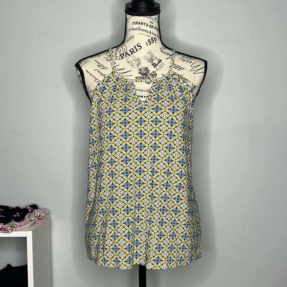 Mix by 41Hawthorn SMALL Elaria Keyhole Knit Top Stitch Fix Front Back Peek Tank Yellow - Image 11