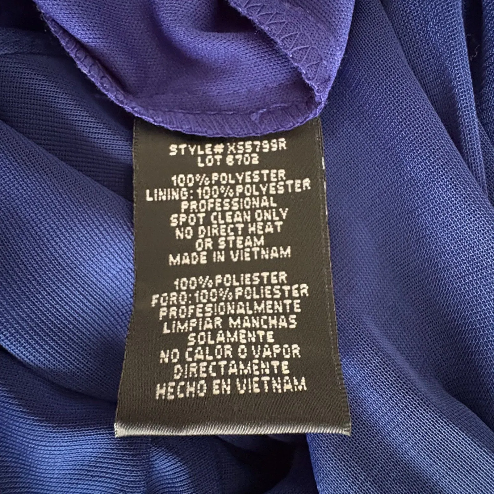 NWT Xscape One Shoulder Embelisshed‎ Formal Gown Prom Hoco Royal Blue Size 12 - Image 7