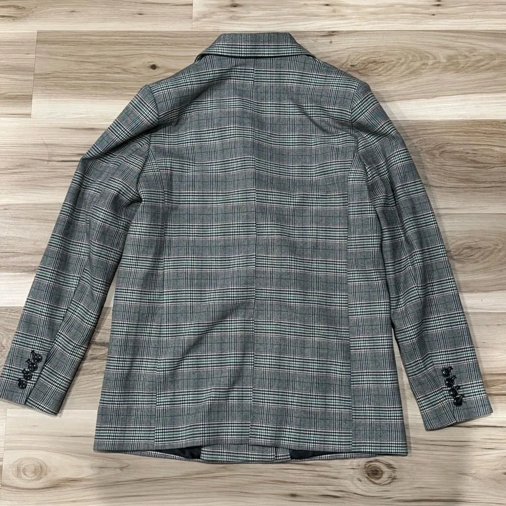 Mango MNG Plaid Casual Blazer Jacket Women’s Small - Image 3