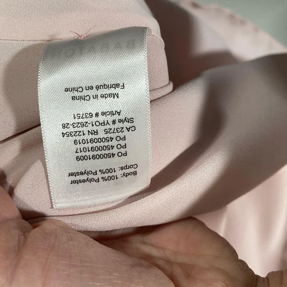 Babaton Wolfgang Blouse Sleeveless Pink Hidden Buttons Size Medium - Image 6