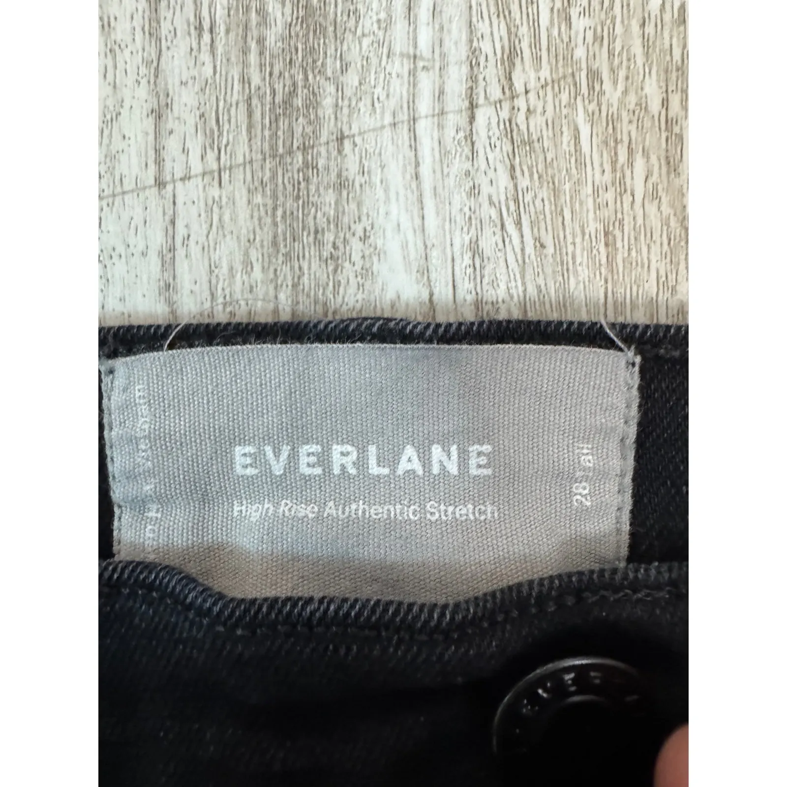 Everlane High Rise Authentic Stretch Black Skinny Jeans Womens 28 - Image 3