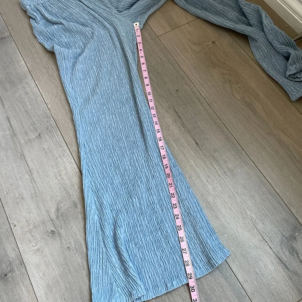 Opening Ceremony blue pull on flare flowy pants size L - Image 9